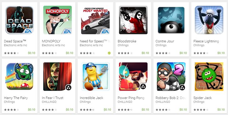 Fotografía - [Actualización: Más Juegos] Google Play Store Promoción ofrece hasta 13 EA Y Chillingo Juegos por sólo 10 centavos cada uno, incluyendo Monopoly, NFS Most Wanted, Power Ping Pong, Y Más